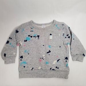 Carter's French Terry Paint Splatter Pullover Sweater Crew Neck Size 12 Months